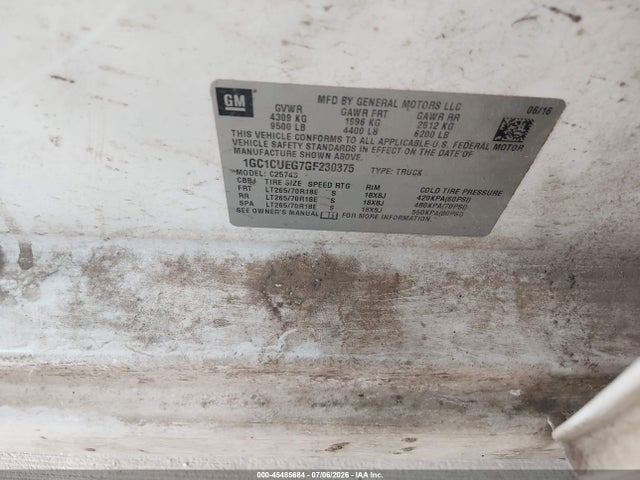 1GC1CUEG7GF230375 Chevrolet Silverado 2500hd Work Truck
