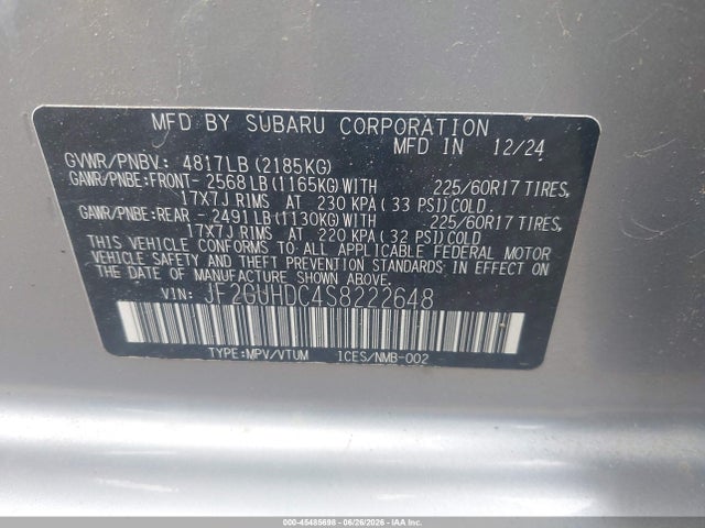 Subaru Crosstrek Premium 2025 JF2GUHDC4S8222648 Image 9