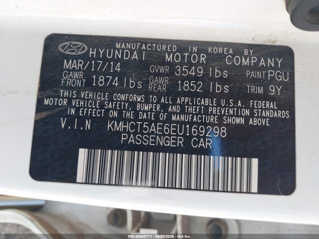 Hyundai ACCENT GS 2014 KMHCT5AE6EU169298 Image 9