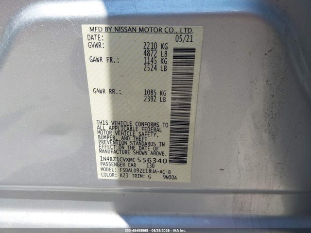 1N4BZ1CVXMC556340 Nissan Leaf Sv Plus 62 Kwh