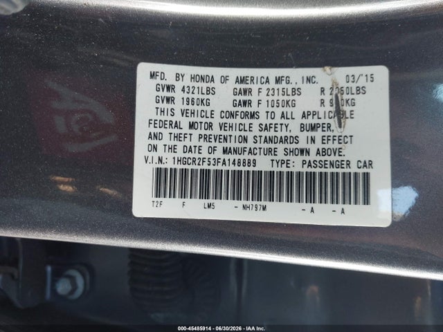 1HGCR2F53FA148889 Honda Accord Sport