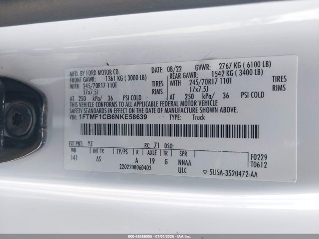 Ford F-150 Xl 2022 1FTMF1CB6NKE58639 Image 9