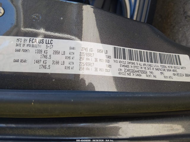 Dodge Grand Caravan Se 2017 2C4RDGBG4HR765650 Image 9