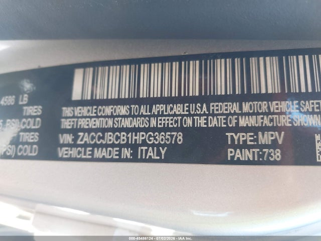 ZACCJBCB1HPG36578 Jeep Renegade Trailhawk 4x4