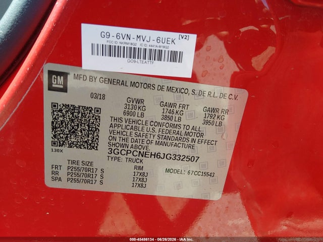 Chevrolet Silverado 1500 Wt 2018 3GCPCNEH6JG332507 Image 9