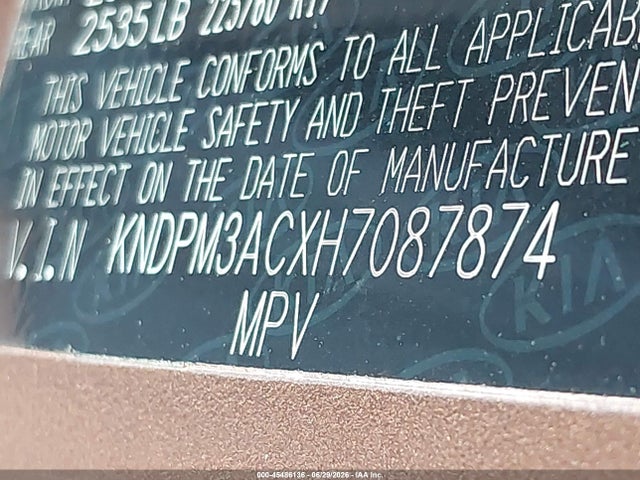 KIA Sportage Lx 2017 KNDPM3ACXH7087874 Image 9