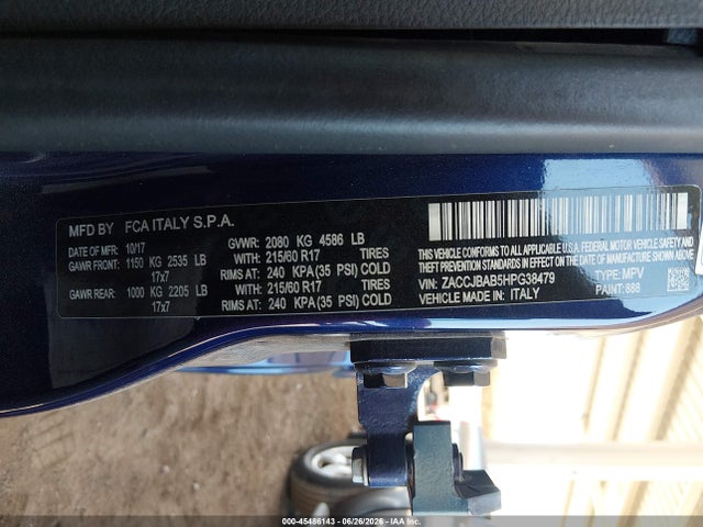 ZACCJBAB5HPG38479 Jeep Renegade Sport 4x4