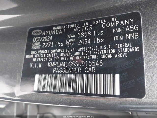Hyundai Elantra Sel Sport 2025 KMHLM4DG5SU915546 Image 9