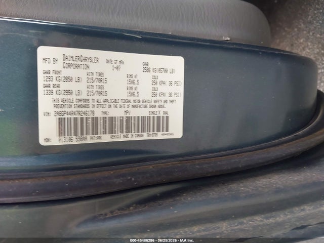 Aukcja sprzedaży 2007 Chrysler Town & Country Lx, vin: 2A8GP44R47R246178, numer aukcji: 45486286