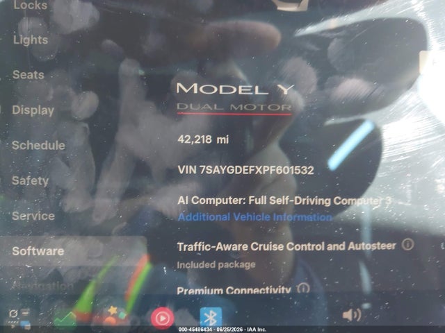 Продаж на аукціоні авто 2023 Tesla Model Y Performance Dual Motor All-wheel Drive, vin: 7SAYGDEFXPF601532, номер лоту: 45486434