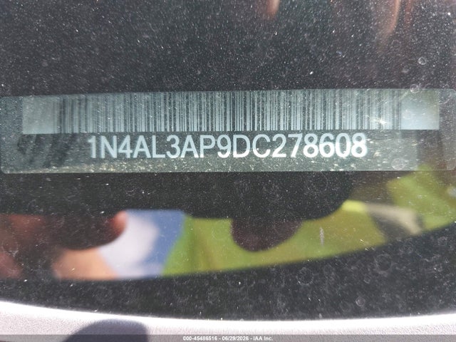 2013 Nissan Altima 2.5 S მანქანა იყიდება აუქციონზე, vin: 1N4AL3AP9DC278608, აუქციონის ნომერი: 45486516