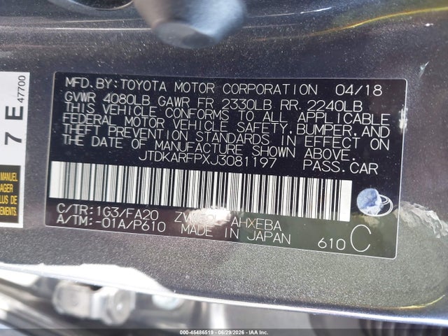Toyota Prius Prime Plus 2018 JTDKARFPXJ3081197 Image 9