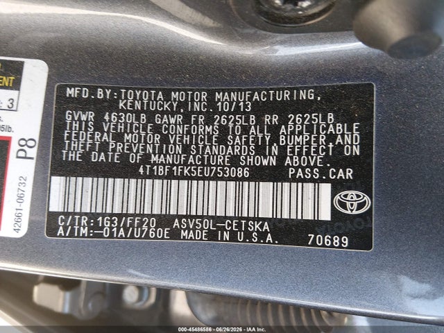 4T1BF1FK5EU753086 Toyota Camry Se Sport