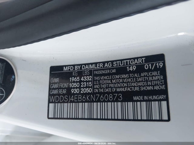 Mercedes-Benz CLA 250 2019 WDDSJ4EB6KN760873 Image 9