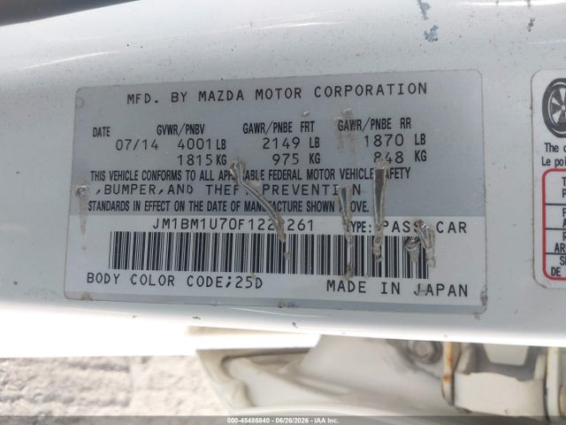 Mazda Mazda3 I Sport 2015 JM1BM1U70F1222261 Image 9