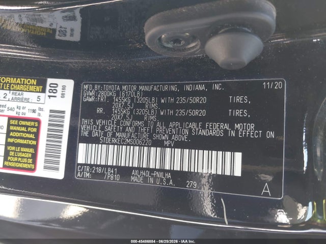 Toyota Sienna Platinum 2021 5TDERKEC2MS006220 Image 9