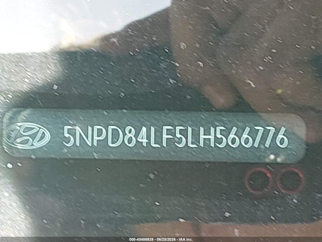 45486929 :رقم المزاد ، 5NPD84LF5LH566776 vin ، 2020 Hyundai Elantra Sel مزاد بيع