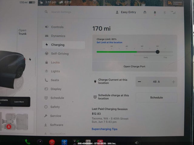 Продажа на аукционе авто 2025 Tesla Model Y Long Range Dual Motor Rear-wheel Drive, vin: 7SAYGDED0SF313297, номер лота: 45486944