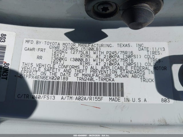 Toyota Tacoma 2014 5TFPX4EN6EX020189 Image 9