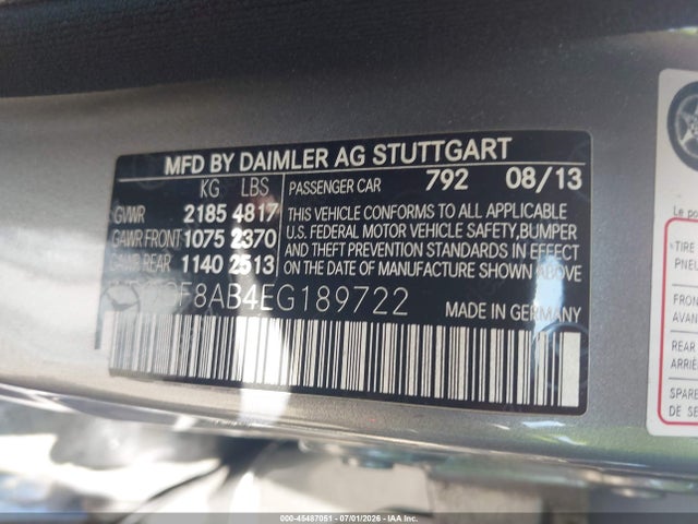 WDDGF8AB4EG189722 Mercedes-Benz C 300 Sport 4matic