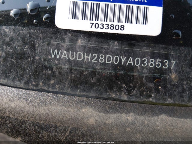 Aukcja sprzedaży 2000 Audi A4 2.8, vin: WAUDH28D0YA038537, numer aukcji: 45487075