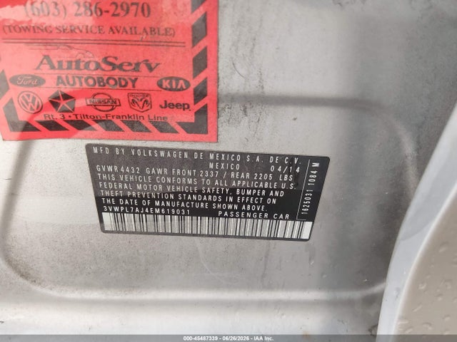 3VWPL7AJ4EM619031 Volkswagen Jetta Sportwagen 2.0l Tdi