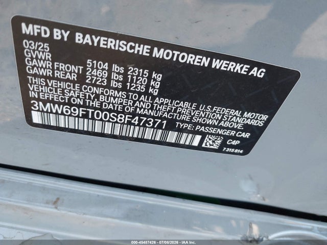 BMW M340i Xdrive 2025 3MW69FT00S8F47371 Image 9