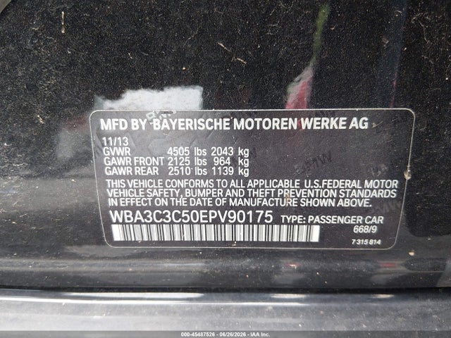 Продаж на аукціоні авто 2014 Bmw 320i Xdrive, vin: WBA3C3C50EPV90175, номер лоту: 45487526