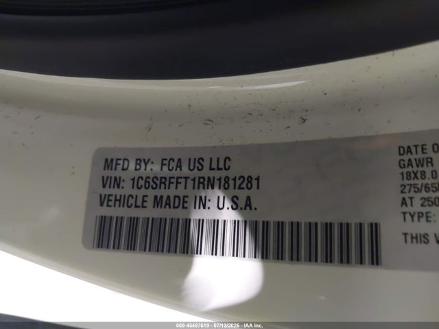 Продажа на аукционе авто 2024 Ram 1500, vin: 1C6SRFFT1RN181281, номер лота: 45487619