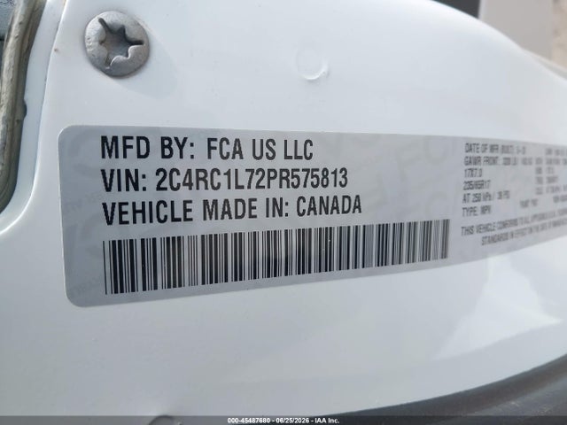 45487680 :رقم المزاد ، 2C4RC1L72PR575813 vin ، 2023 Chrysler Pacifica Hybrid Touring L مزاد بيع