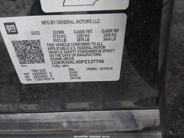 Продаж на аукціоні авто 2023 Gmc Acadia Awd Denali, vin: 1GKKNXL45PZ137706, номер лоту: 45487840