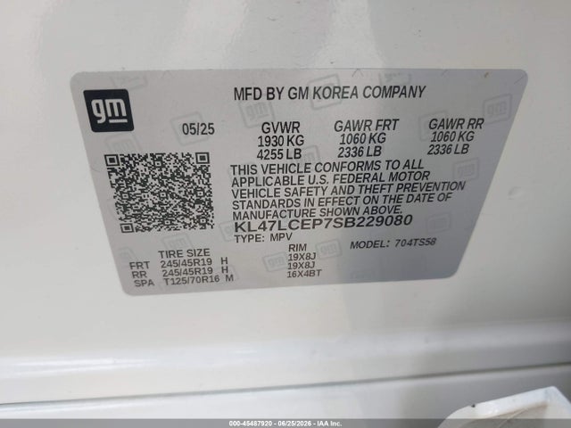 Продажа на аукционе авто 2025 Buick Envista Avenir Fwd, vin: KL47LCEP7SB229080, номер лота: 45487920