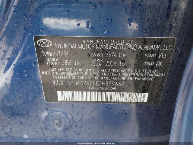 Hyundai ELANTRA SE 2018 5NPD74LF8JH339632 Image 9
