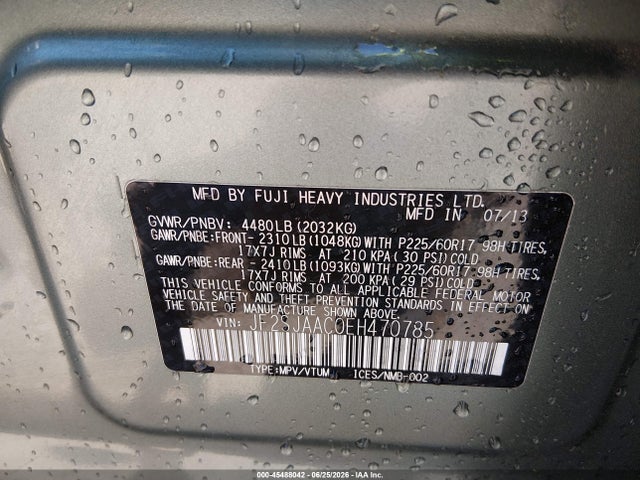 Subaru Forester 2.5i 2014 JF2SJAAC0EH470785 Image 9