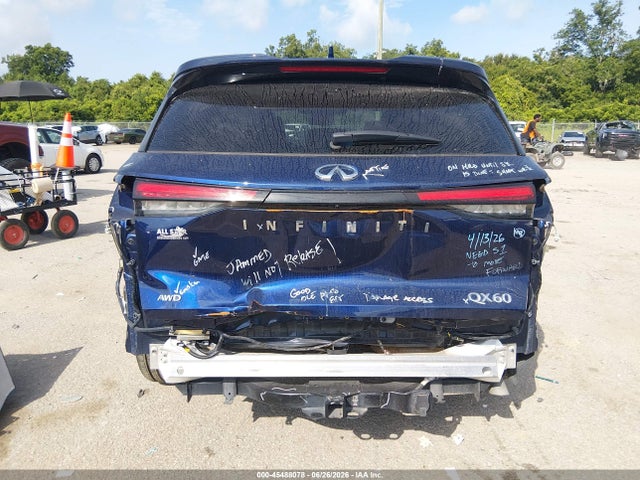 Aukcja sprzedaży 2022 Infiniti Qx60 Sensory Awd, vin: 5N1DL1GSXNC335242, numer aukcji: 45488078