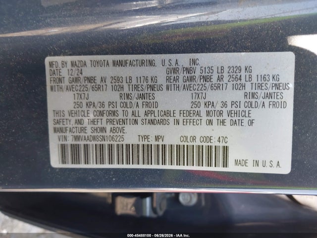 Продажа на аукционе авто 2025 Mazda Cx-50 Hybrid Premium Package, vin: 7MMVAADW8SN106225, номер лота: 45488100