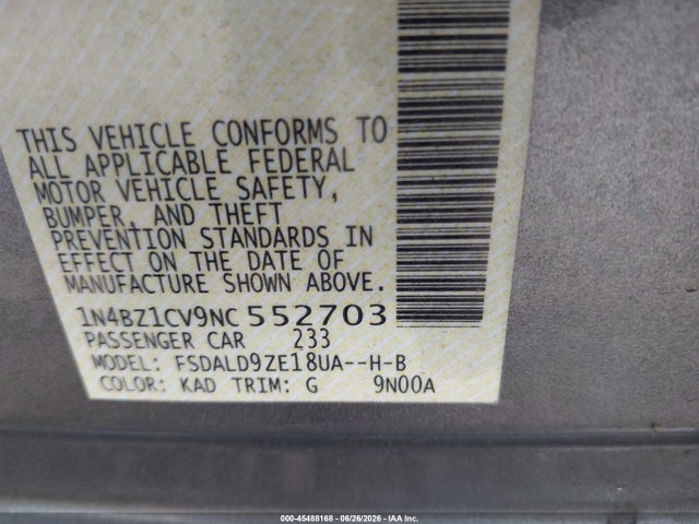 1N4BZ1CV9NC552703 Nissan Leaf Sv Plus 62 Kwh