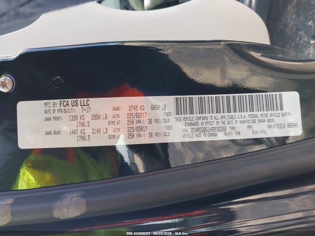 Продаж на аукціоні авто 2017 Dodge Grand Caravan Se, vin: 2C4RDGBG1HR836268, номер лоту: 45488203