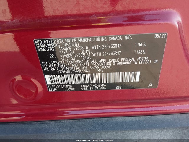 Toyota RAV4 LE 2022 2T3H1RFV1NW205160 Image 9