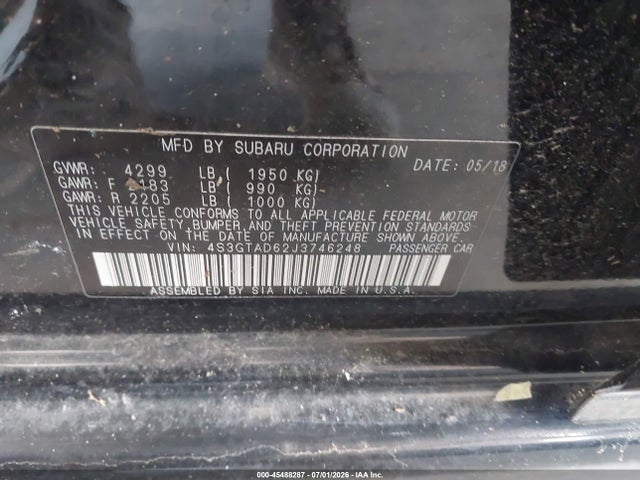 Subaru Impreza 2.0i Premium 2018 4S3GTAD62J3746248 Image 9