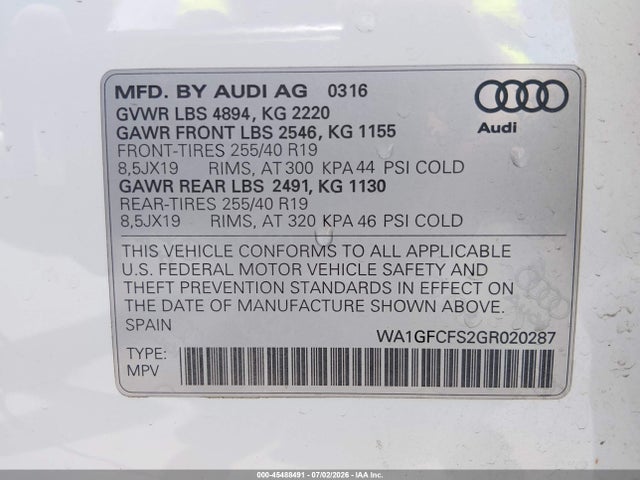 Audi Q3 2.0t Premium Plus 2016 WA1GFCFS2GR020287 Image 9