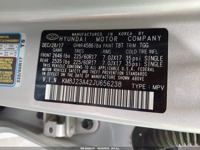 Hyundai TUCSON SE 2018 KM8J23A42JU656238 Image 9