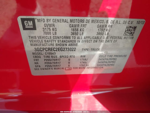 Chevrolet Silverado 1500 Lt 2014 3GCPCREC2EG273022 Image 9
