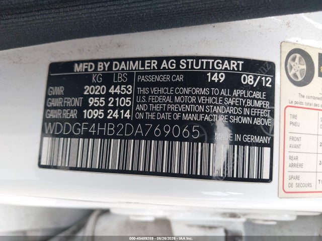Продаж на аукціоні авто 2013 Mercedes-benz C 250 Sport, vin: WDDGF4HB2DA769065, номер лоту: 45489289