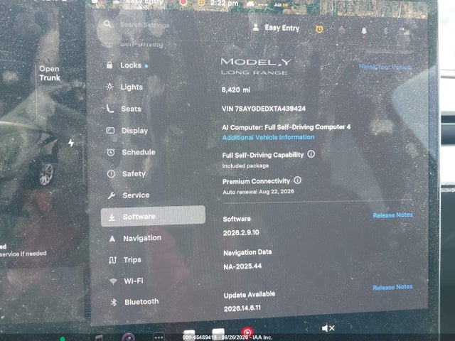 Продаж на аукціоні авто 2026 Tesla Model Y Premium Rear-wheel Drive/rear-wheel Drive, vin: 7SAYGDEDXTA439424, номер лоту: 45489418