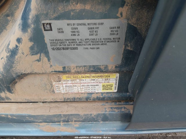 Auction sale of the 2009 Chevrolet Malibu Ls, vin: 1G1ZG57B09F153665, lot number: 45489434