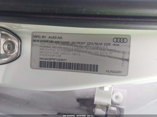 Aukcja sprzedaży 2015 Audi A3 1.8t Premium, vin: WAUACGFF5F1029977, numer aukcji: 45489454