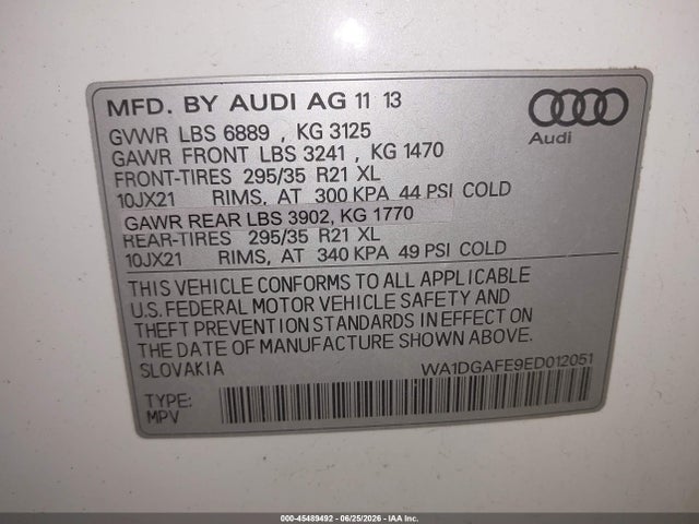 WA1DGAFE9ED012051 Audi Q7 3.0t S Line Prestige