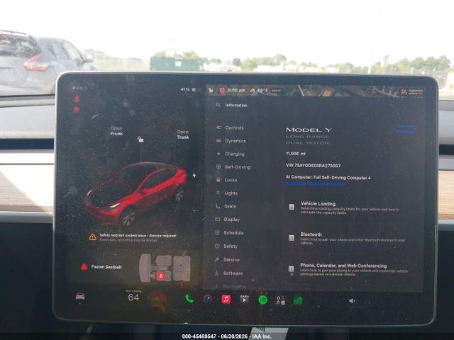 Aukcja sprzedaży 2024 Tesla Model Y Long Range Dual Motor All-wheel Drive, vin: 7SAYGDEE8RA275057, numer aukcji: 45489547
