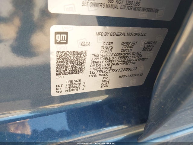 Продажа на аукционе авто 2026 Gmc Sierra 1500 , Standard Bed, Elevation, 4wd, vin: 1GTRUCEDXTZ290272, номер лота: 45489747